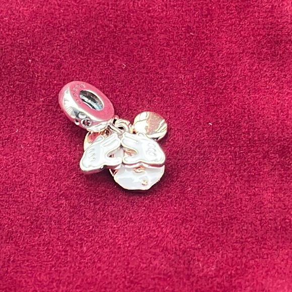 New Disney Mickey Mouse Double Dangle 2- tone Charm - Picture 6 of 10